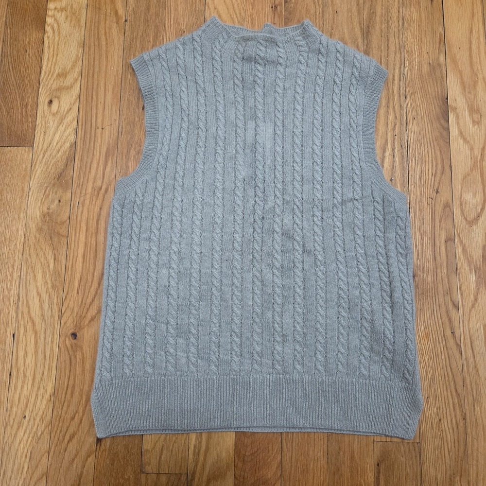 House Of Harlow 1960 Cashmere Cable Knit Mock Neck Sweater Vest Rosemary S